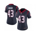 Women Nike Houston Texans #43 Corey Moore Navy Blue Team Color Vapor Untouchable Limited Player NFL Jersey