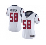 Women Nike Houston Texans #58 Lamarr Houston White Vapor Untouchable Limited Player NFL Jersey