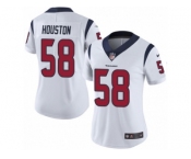 Women Nike Houston Texans #58 Lamarr Houston White Vapor Untouchable Limited Player NFL Jersey