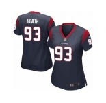 Women Nike Houston Texans #93 Joel Heath Game Navy Blue Team Color NFL Jersey