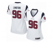 Women Nike Houston Texans #96 Kendall Langford Game White NFL Jersey