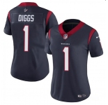Women's Houston Texans #1 Stefon Diggs Navy Vapor Untouchable Limited Stitched Jersey