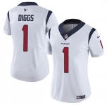 Women's Houston Texans #1 Stefon Diggs White Vapor Untouchable Limited Stitched Jersey