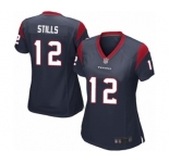 Women's Houston Texans #12 Kenny Stills Game Navy Blue Team Color Football Jersey