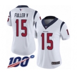 Women's Houston Texans #15 Will Fuller V White Vapor Untouchable Limited Player 100th Season Football Jersey