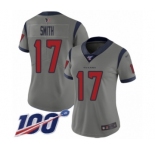 Women's Houston Texans #17 Vyncint Smith Limited Gray Inverted Legend 100th Season Football Jersey