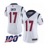 Women's Houston Texans #17 Vyncint Smith White Vapor Untouchable Limited Player 100th Season Football Jersey