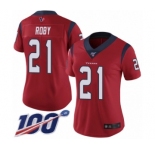 Women's Houston Texans #21 Bradley Roby Red Alternate Vapor Untouchable Limited Player 100th Season Football Jersey