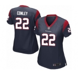 Women's Houston Texans #22 Gareon Conley Game Navy Blue Team Color Football Jersey