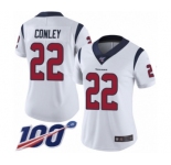 Women's Houston Texans #22 Gareon Conley White Vapor Untouchable Limited Player 100th Season Football Jersey