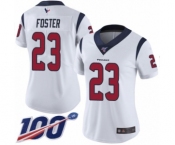Women's Houston Texans #23 Arian Foster White Vapor Untouchable Limited Player 100th Season Football Jersey