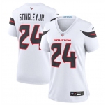 Women's Houston Texans #24 Derek Stingley Jr. White 2024 Stitched Jersey