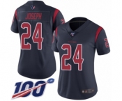 Women's Houston Texans #24 Johnathan Joseph Limited Navy Blue Rush Vapor Untouchable 100th Season Football Jersey