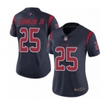 Women's Houston Texans #25 Duke Johnson Jr Limited Navy Blue Rush Vapor Untouchable Football Jersey