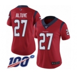 Women's Houston Texans #27 Jose Altuve Red Alternate Vapor Untouchable Limited Player 100th Season Football Jersey