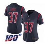 Women's Houston Texans #37 Jahleel Addae Limited Navy Blue Rush Vapor Untouchable 100th Season Football Jersey