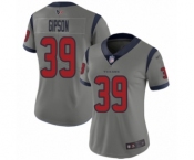 Women's Houston Texans #39 Tashaun Gipson Limited Gray Inverted Legend Football Jerse