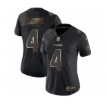 Women's Houston Texans #4 Deshaun Watson Black Gold Vapor Untouchable Limited Football Jersey