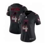 Women's Houston Texans #4 Deshaun Watson Limited Black Smoke Fashion Football Jersey