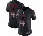 Women's Houston Texans #4 Deshaun Watson Limited Black Smoke Fashion Football Jersey