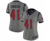 Women's Houston Texans #41 Zach Cunningham Limited Gray Inverted Legend Football Jersey