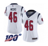 Women's Houston Texans #46 Jon Weeks White Vapor Untouchable Limited Player 100th Season Football Jersey