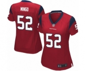 Women's Houston Texans #52 Barkevious Mingo Game Red Alternate Football Jersey