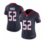 Women's Houston Texans #52 Barkevious Mingo Navy Blue Team Color Vapor Untouchable Limited Player Football Jersey