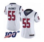 Women's Houston Texans #55 Benardrick McKinney White Vapor Untouchable Limited Player 100th Season Football Jersey