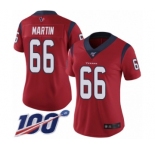 Women's Houston Texans #66 Nick Martin Red Alternate Vapor Untouchable Limited Player 100th Season Football Jersey