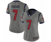 Women's Houston Texans #7 Ka'imi Fairbairn Limited Gray Inverted Legend Football Jersey