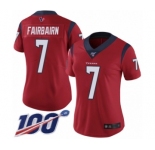 Women's Houston Texans #7 Ka'imi Fairbairn Red Alternate Vapor Untouchable Limited Player 100th Season Football Jersey