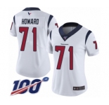 Women's Houston Texans #71 Tytus Howard White Vapor Untouchable Limited Player 100th Season Football Jersey