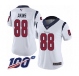 Women's Houston Texans #88 Jordan Akins White Vapor Untouchable Limited Player 100th Season Football Jersey