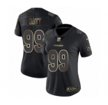 Women's Houston Texans #99 J.J. Watt Black Gold Vapor Untouchable Limited Football Jersey
