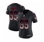 Women's Houston Texans #99 J.J. Watt Limited Black Smoke Fashion Football Jersey