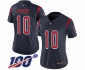 Women's Nike Houston Texans #10 DeAndre Hopkins Limited Navy Blue Rush Vapor Untouchable 100th Season NFL Jersey