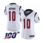 Women's Nike Houston Texans #10 DeAndre Hopkins White Vapor Untouchable Limited Player 100th Season NFL Jersey