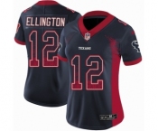 Women's Nike Houston Texans #12 Bruce Ellington Limited Navy Blue Rush Drift Fashion NFL Jersey
