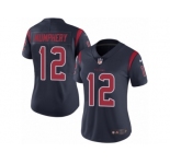 Women's Nike Houston Texans #12 Keith Mumphery Limited Navy Blue Rush NFL Jersey