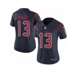 Women's Nike Houston Texans #13 Braxton Miller Limited Navy Blue Rush NFL Jersey