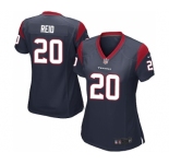 Women's Nike Houston Texans #20 Justin Reid Game Navy Blue Team Color NFL Jersey