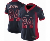 Women's Nike Houston Texans #24 Johnathan Joseph Limited Navy Blue Rush Drift Fashion NFL Jersey