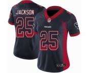 Women's Nike Houston Texans #25 Kareem Jackson Limited Navy Blue Rush Drift Fashion NFL Jersey