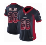 Women's Nike Houston Texans #26 Lamar Miller Limited Navy Blue Rush Drift Fashion NFL Jersey