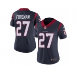Women's Nike Houston Texans #27 D'Onta Foreman Vapor Untouchable Limited Navy Blue Team Color NFL Jersey