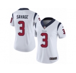 Women's Nike Houston Texans #3 Tom Savage Vapor Untouchable Limited White NFL Jersey