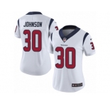 Women's Nike Houston Texans #30 Kevin Johnson Vapor Untouchable Limited White NFL Jersey