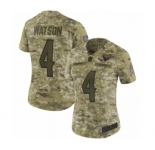 Women's Nike Houston Texans #4 Deshaun Watson Limited Camo 2018 Salute to Service NFL Jersey