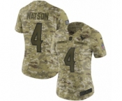 Women's Nike Houston Texans #4 Deshaun Watson Limited Camo 2018 Salute to Service NFL Jersey